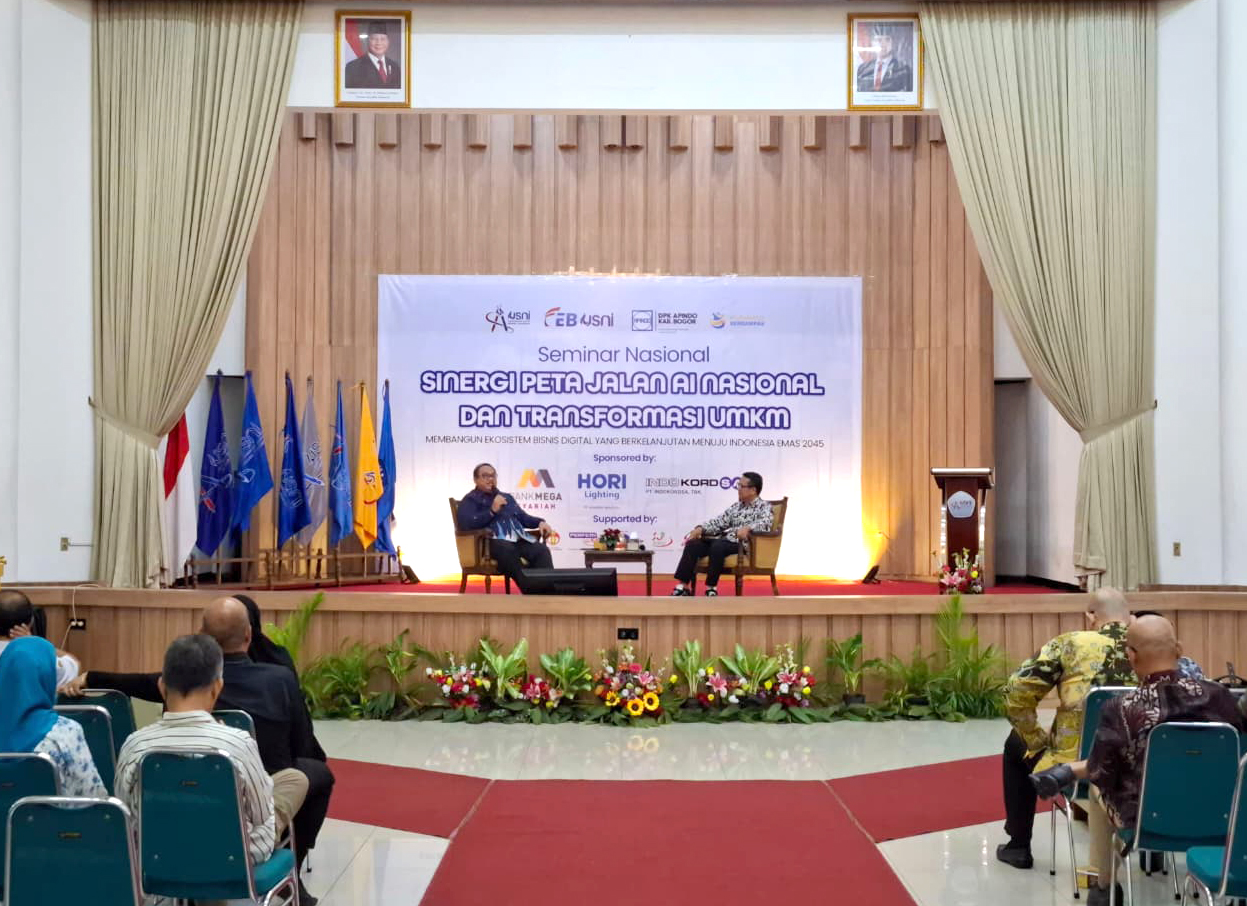 Acara Seminar Nasional DPK APINDO Kabupaten Bogor Kolaborasi dengan Universitas Satya Negara Indonesia (USNI) Kampus A, USNI Pondok Indah Jakarta Selatan